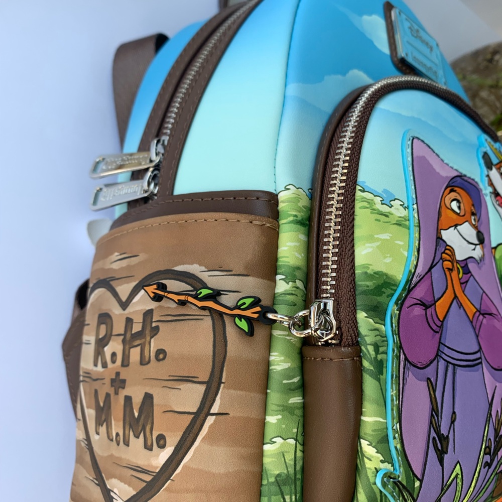 New Loungefly Disney Robin Hood and Maid Marian Backpack. - Picture 2 of 8